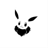 Pokemon Eevee Face Stickers Muraux Pour Les Chambres D'Enfants Salle De Bains Toilette Stickers Décoratifs 17,3 * 20,3 cm