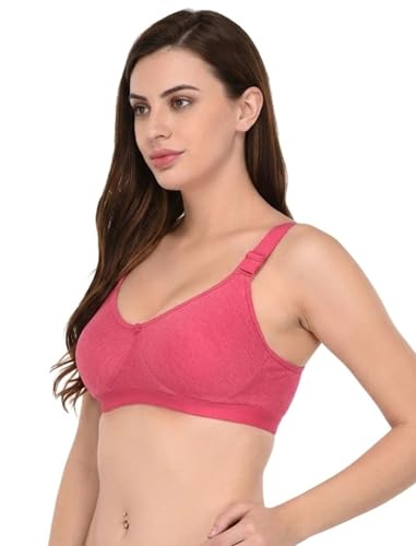 Image of Viral Girl Women's Wire-Free Cotton Hosiery Bra | Non-Padded, Full Coverage, Adjustable Straps | Soft Comfortable Innerwear with Hook & Eye Closure for Everyday Use
