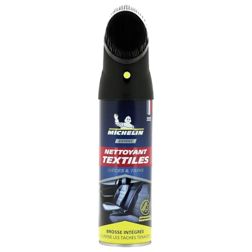 MICHELIN 009417 Nettoyant Textiles Voiture, Détache Sièges et Tapis Auto, Brosse intégrée, 300 ML