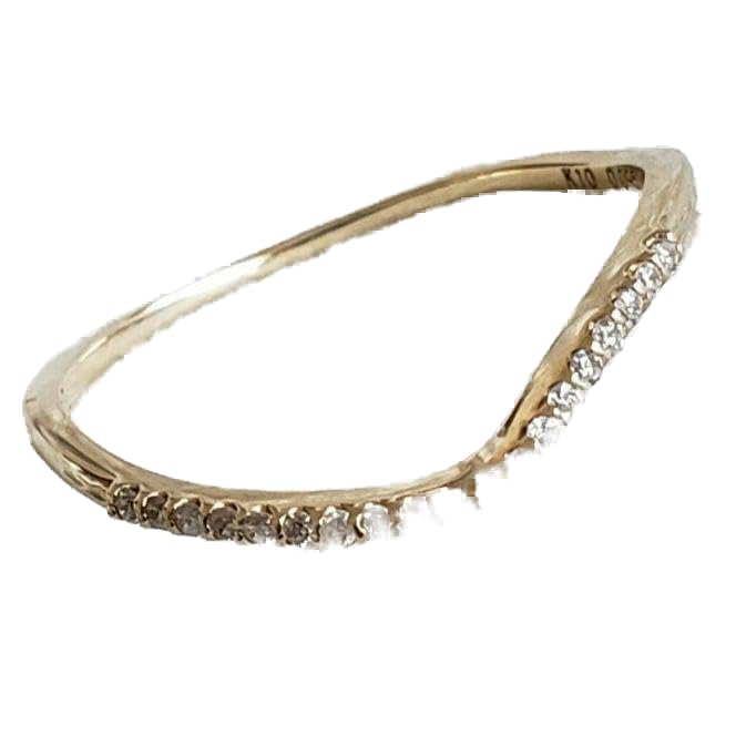 運命数リング『6』♡13号【シエナロゼ】K10 ダイヤモンド☆アガット