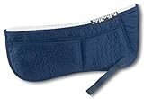 Southwestern Equine OrthoRide English Half Pad English Saddle Pad Quilted Correction Pad Adjustable 12 Memory Foam Inserts English can be Used w Western, Dressage (Vented Spine Navy)