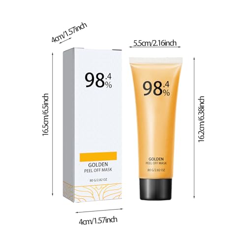 Dyceittdia 2PCS Gold Mask, Gold Exfoliating Mask, 24K Gold Exfoliating Mask, Exfoliating Mask, Deep Cleansing, Pore Refining, 2PCS*80g - Image 2