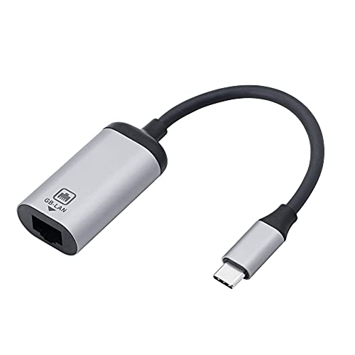 CERRXIAN Adaptateur USB C vers Gigabit Ethernet, convertisseur RJ45 vers réseau LAN de type C pour ordinateurs, tablettes et autres appareils avec interface de type C