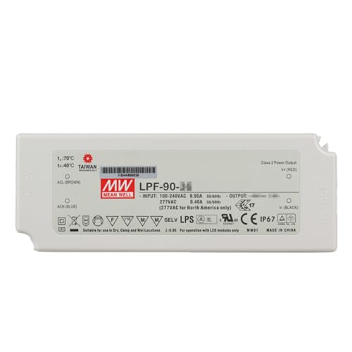 Driver LED LPF 90W 4.5A Transformateur AC-DC LPF-90-20 étanche avec boîtier PFC IP30