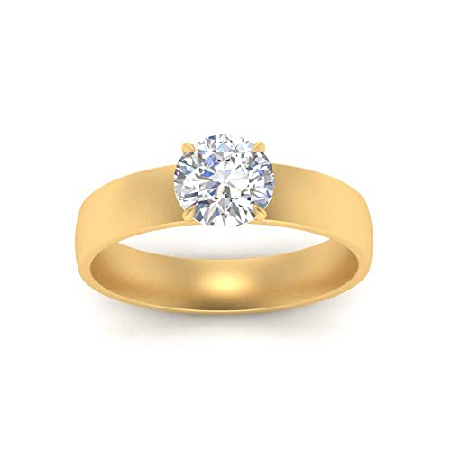 Bague fiançailles halo plaqué or jaune et diamants éclatants pour femme