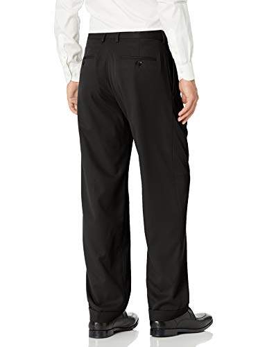 Haggar Mens Hidden Expandable Waistband Classic Fit Pleated Front Gabardine Dress Pant4