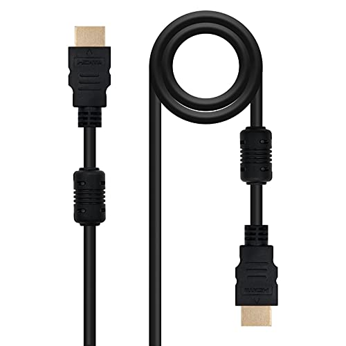 glowster Cable HDMI 1.4 (Alta Velocidad, HEC) con Ferrita, Conectores A/M - A/M, 10 metros, ideal para transmisión de audio y video en alta definición.