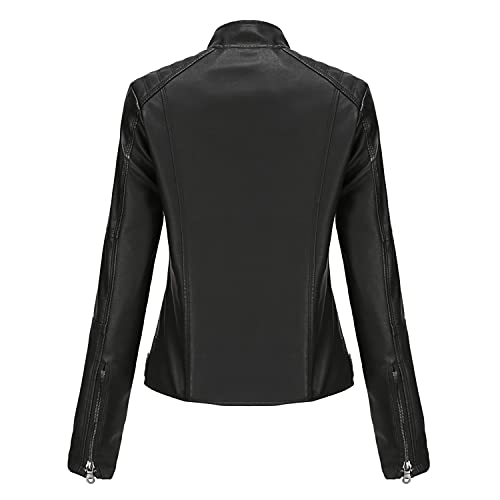 DEAR MODEL Faux Leather Belted Motorcycle Jacket