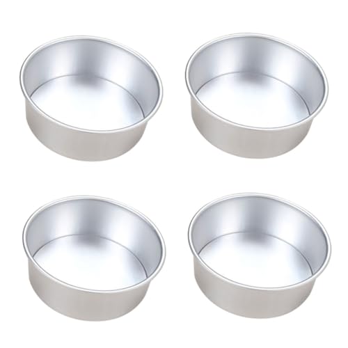 ARTSEWPLY 4 piezas Molde Redondo para Tartas Unidades Molde Desmontable de Aleación Bandeja Antiadherente para Hornear Pasteles Bizcochos y Postres Fácil Desmoldeo Uso Profesional