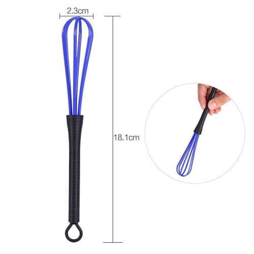 Kitchen Whisk, 5PCS Plastic Salon Hand Whisk Hair Color Dye Cream Whisk for Mixing Baking Whisking Beating Frothing Stirring - Image 3