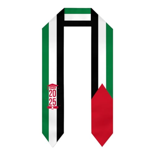 Class of 2025 Palestine Flag Graduation Stoles Shawl Sash Scraf For Students Graduation Season