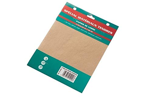 Papier De Verre Grain Fin A4 - 5 Feuilles - Pour Bois, Métal, Plâtre - Idéal Rénovation