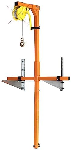 Heavy Duty Air Conditioner Lifting Bracket with Manual Winch - Essential Tool for Safe Installation & Disassembly of Outdoor Units (Supports 330lbs)