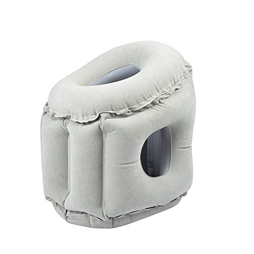 KNDJSPR Inflatable Travel Pillow Airplane Neck Head Rest Sleeping Pillows with Ergonomic Design Portable Travel Pillow for Train Traveling Office Napping Camping,A