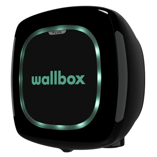 Wallbox Pulsar Plus Chargeur de véhicule électrique Puissance réglable jusqu'à 11 KW Câble de Charge Type 2 5 m Wi-FI et Bluetooth OCPP Noir