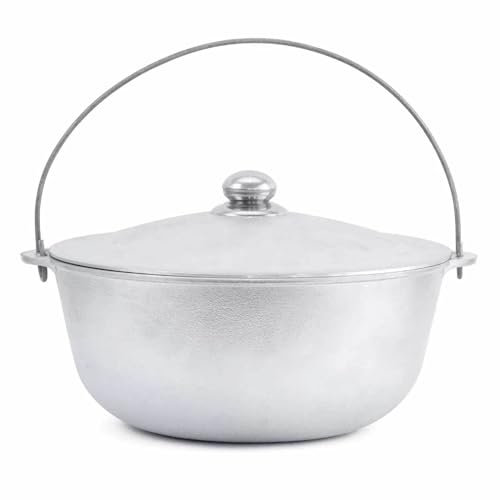 Kazan Kazan - Cacerola de aluminio fundido con asa y tapa (10 L)