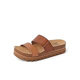 REEF Cushion Vista Hi Womens Platform Fashion Sandal, Arch Support, Ultra Soft Cushion Footbed, Espresso Duo, 8.5