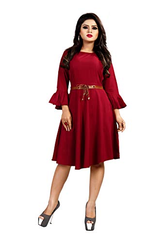 Image of Women's Rayon Butterfly Sleeves Dresses