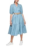 s oliver denim shape super skinny Gummizug in der Tailli s.Oliver Damen Gestuftes Light Denim-Kleid blue 44