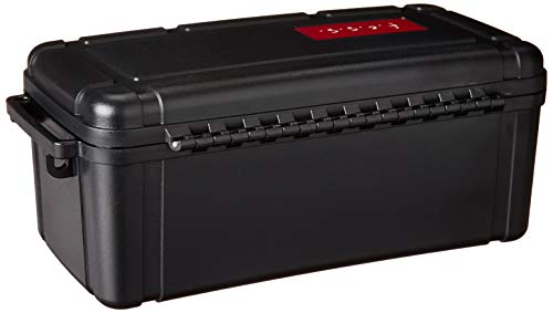 F.e.s.s. Fess F15 Double Clamp Black Cigar Humidor Water Resistant Crush-Proof Air Tight Holder Portable Humidifier Travel Case For Up To 10-15 Cigars #TOP2