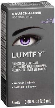 Lumify Redness Reliever Eye Drops 0.08 Ounce Pack of 4