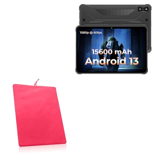 BoxWave Case Compatible with Hotwav R7 Rugged Tablet (10.1 in) - Velvet Pouch, Soft Velour Fabric Bag Sleeve with Drawstring - Cosmo Pink