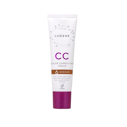 CC Crème LUMENE anti rougeurs et teint terne avec protection solaire SPF 20 couvrance moyenne Bronze