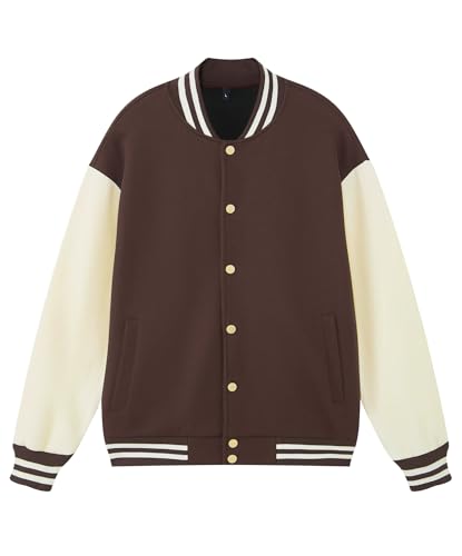 Man’s Fashion Varsity Baseball Regular Fit Jacket College Baseball Letterman Bomber Coat