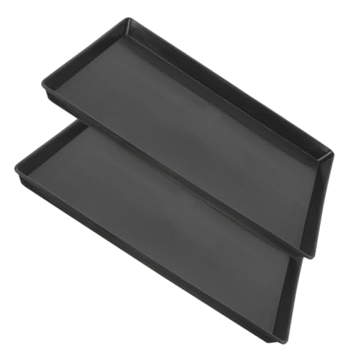 Toyvian 2pcs Pet Cage Tray for Small Dogs Parrots and Rabbits Durable Replacement Waste Tray for Dog Crate Bunny Cage and Bird Aviary Easy Leakproof Design