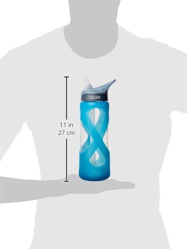 Camelbak Eddy Glass .7-Liter Water Bottle, Aqua - Thumbnail 2