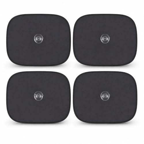 Image of AutokraftZ 𝗨𝗻𝗶𝘃𝗲𝗿𝘀𝗮𝗹 Car Window Sunshade (𝗣𝗔𝗖𝗞 𝗼𝗳 𝟰) - 𝗘𝘅𝘁𝗿𝗮 𝗗𝗮𝗿𝗸 Sun Protection for Heat Reduction Sun Shade with Suction Cups Car Glass Shield & Blinds