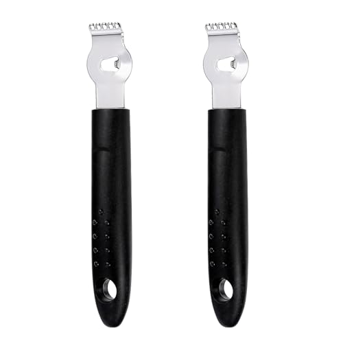 2 herramientas para rallar limón y cuchillo de canal, pelador de acero inoxidable para decorar cócteles, accesorios de barra de limón cítrico para el hogar (multifuncional)