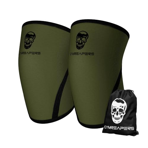 Gymreapers Knee Sleeves 1 Pair with Gym Bag - IPF Approved - Support Compression Brace for Squats Fitness Weightlifting Cross Training Powerlifting - 7MM Neoprene Sleeves - For Men & Women Bl product thumbnail 11