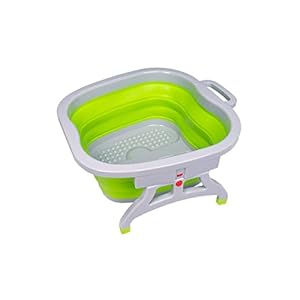 TRI Faltbares Fußbad mit Massagefunktion Grau/Grün