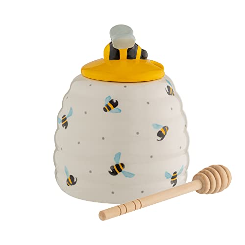 Price & Kensington Sweet Bee Honey Pot & Drizzler, Multi Colour, 0059.667