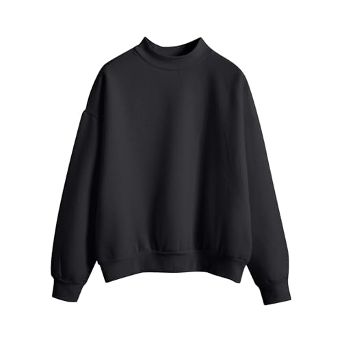 Girls's Classic Crewneck Sweatshirt Long Sleeve Casual Pullover Soft Relaxed Fit Solid Color Top2