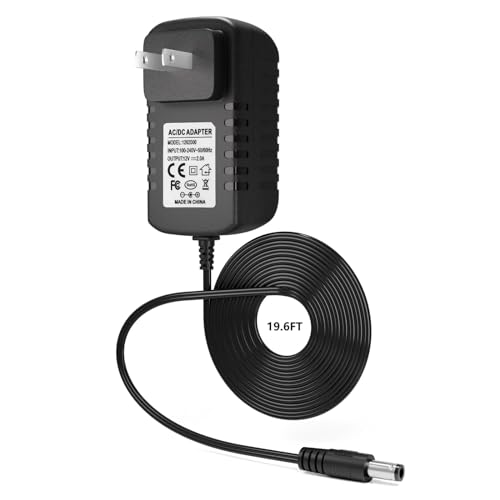 19.6ft Power Adapter 9004190216 for Masterbuilt Gravity Series 560/800/1050 XL Digital Charcoal Grill and Smoker Combo Power Cord Replacement Part Black