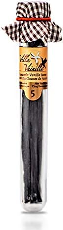 Villa Vainilla Mexican Vanilla Beans - All Natural, Whole Grade AA Vanilla Pods, for Vanilla Extract and Baking, Gift Set, Pack of 5 whole Vanilla Beans