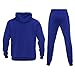 R RAMBLER 1985 fashion sweatsuit set mens tracksuit hoodie outfits Active full zip track jogging suits outdoor workwear sportswear(royal blue,L)