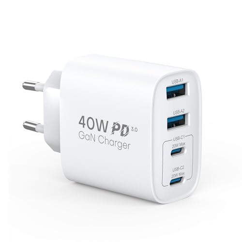 TOPADRE USB C Ladegerät, 40W 4-Port