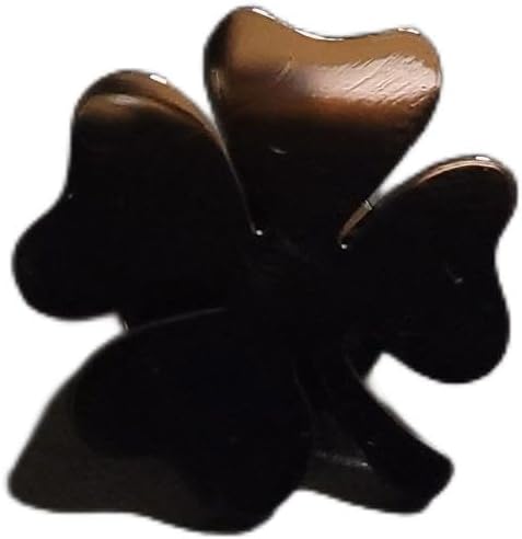 四葉のクローバー クローバー 幸せ ブラックメタル ピンバッジ ピンズ