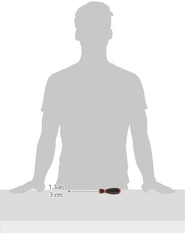 Performance Tool W30989 Black & Red Slotted Screwdriver, 1/4" x 6"