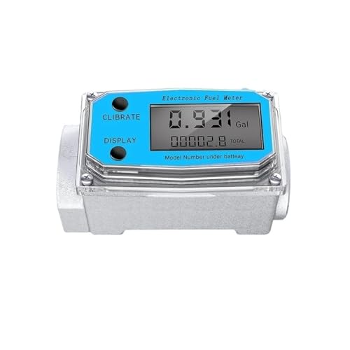 庭のホース散水メーター 1インチスレッドデジタルLCDディスプレイ燃料油流量計(インテリジェントカウンター付き)