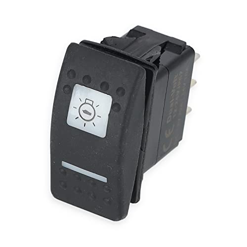 wellenshop Tastschalter Kippschalter Boot ON-Off-ON 12 V mit verschiedenen Symbolen Symbol Trimmklappen