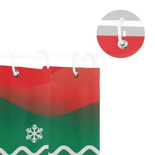 Rideau de douche imperméable en polyester rouge 168 x 183 cm