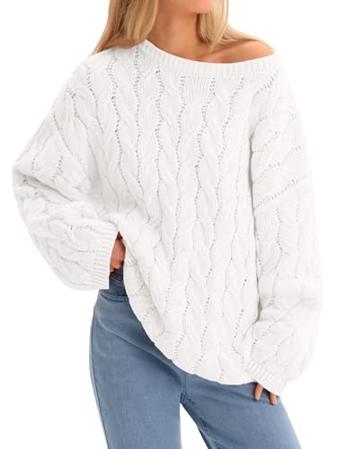 Cicy Bell Womens Oversized Cable Knit Sweaters...