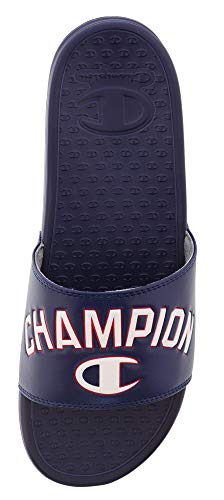 Champion mens Club Slide Slippers, Navy, 12