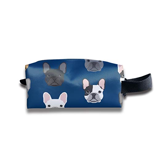 Preisvergleich Produktbild Kosmetik-Organizer für Reisen, Motiv: Französische Bulldogge, Marineblau