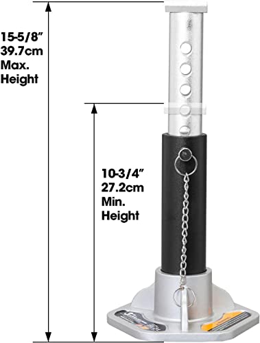 Big Red At43004Br Aluminum Jack Stands, 2 Pack, 3 Ton (6,000 Lb), Black/Silver #TOP2