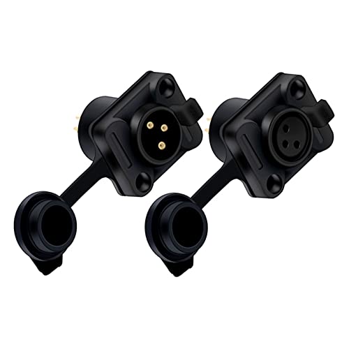 Cable XLR macho a hembra de 3 pines adaptador enchufe de audio extensión negro 7
